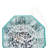 5.1X5.1X5.9" Aqua Blue Frosted Mercury Glass Octagonal Candle Holder,4 Pack-1827938034