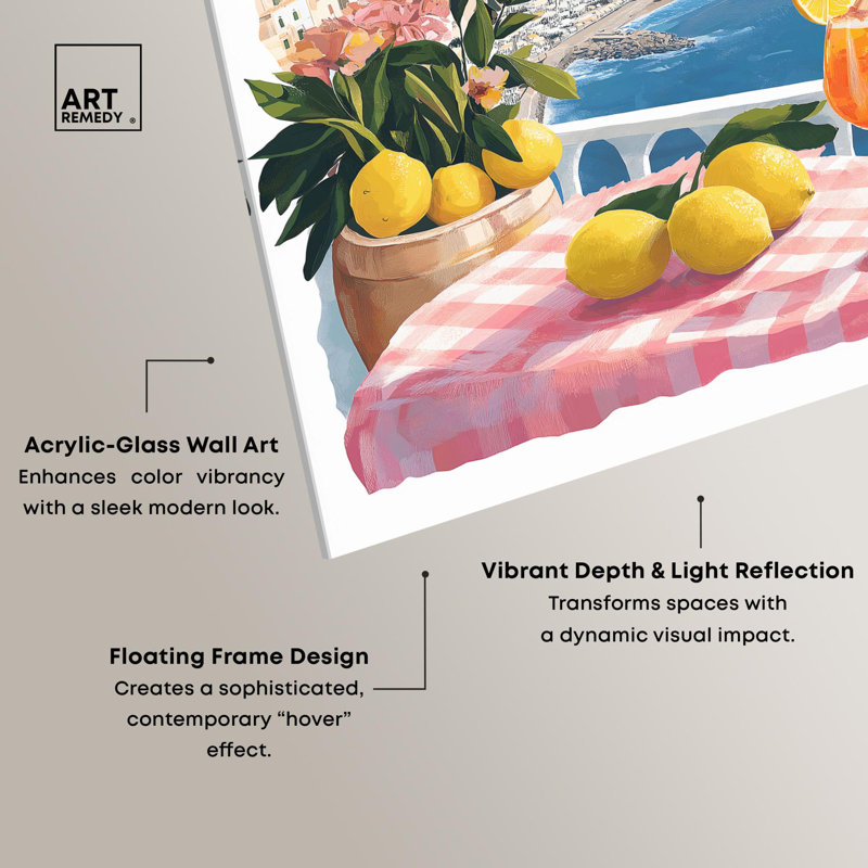 Impression rétro sur toile Dolce Vita balcon II par Art Remedy, H 20 po x l 16 po