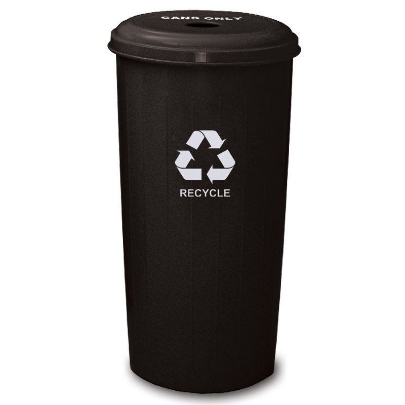 Bac de recyclage de métal 20 gallons, Noir