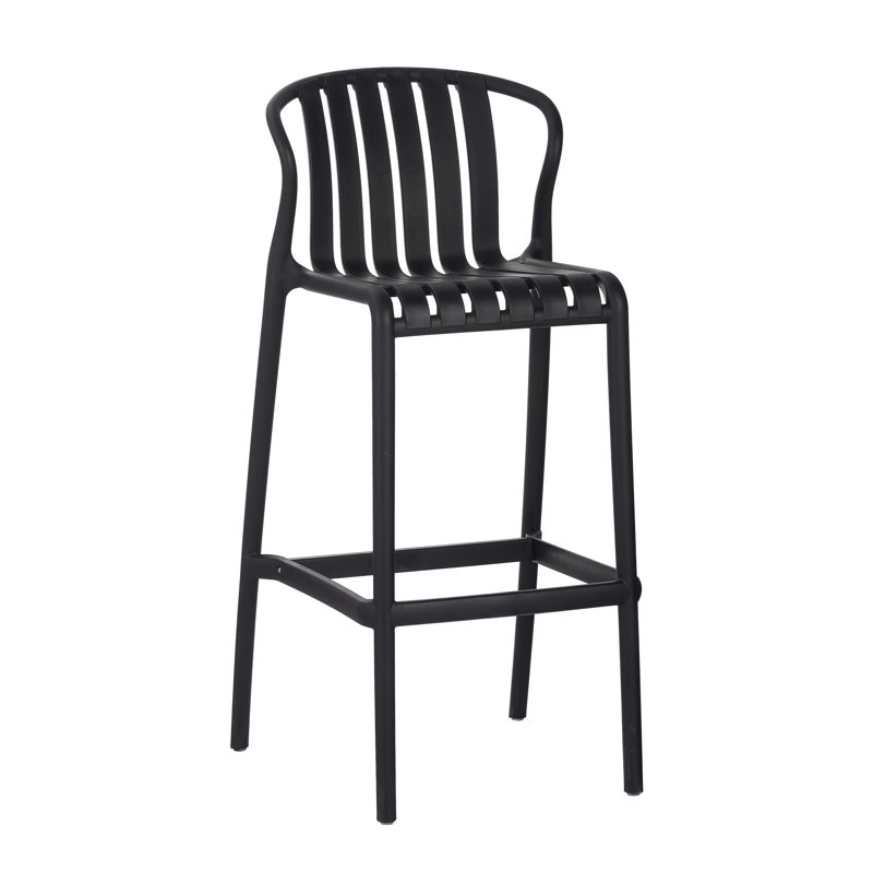 Tabouret de bar d'extérieur Capucine, Noir, noir, noir, noir