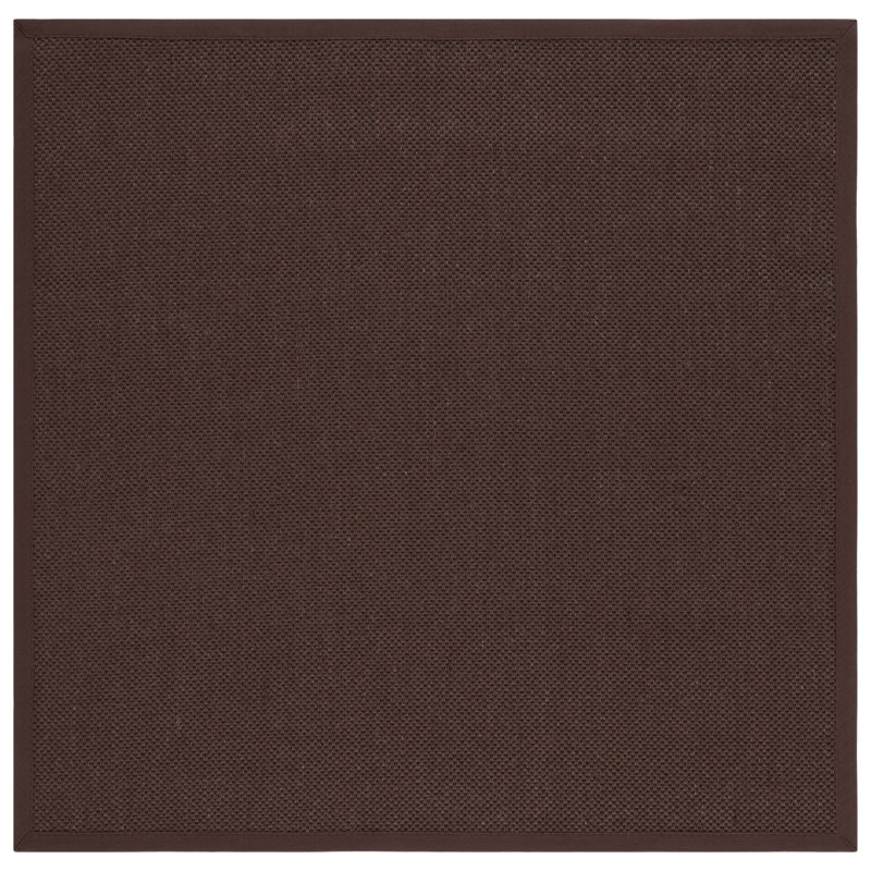 Natural Fiber Roeliene Area Rug In Brown, Square 122 cm