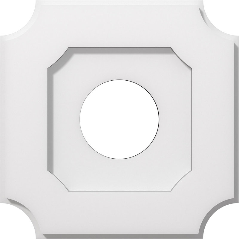 Médaillon de plafond contemporain en PVC de qualité architecturale 12 po x P 4 po x P 7 po x P 1 po