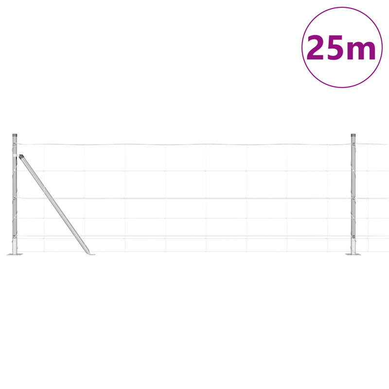 Field Fence Galvanised Steel, 80cm H x 2500cm W