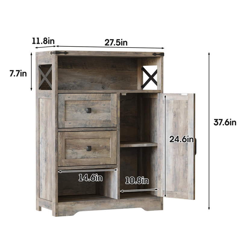 Armoire de rangement Farmhouse, Gris