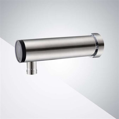 Hotel Wall Mount Single Hole Hands Free Brushed Nicke Hot and cold mixer