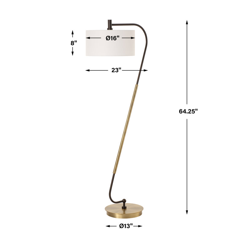 Lampe sur pied courbée Cathelene