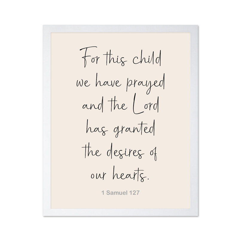 Pour cet enfant, Poster, White Framed, 16"H x 20"W
