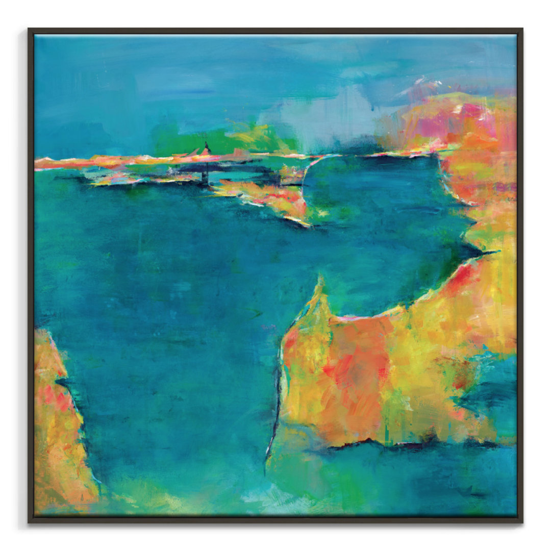 'Clover Cove' Framed Painting on Canvas