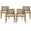 Ensemble repas d'extérieur (1 table + 4 chaises)