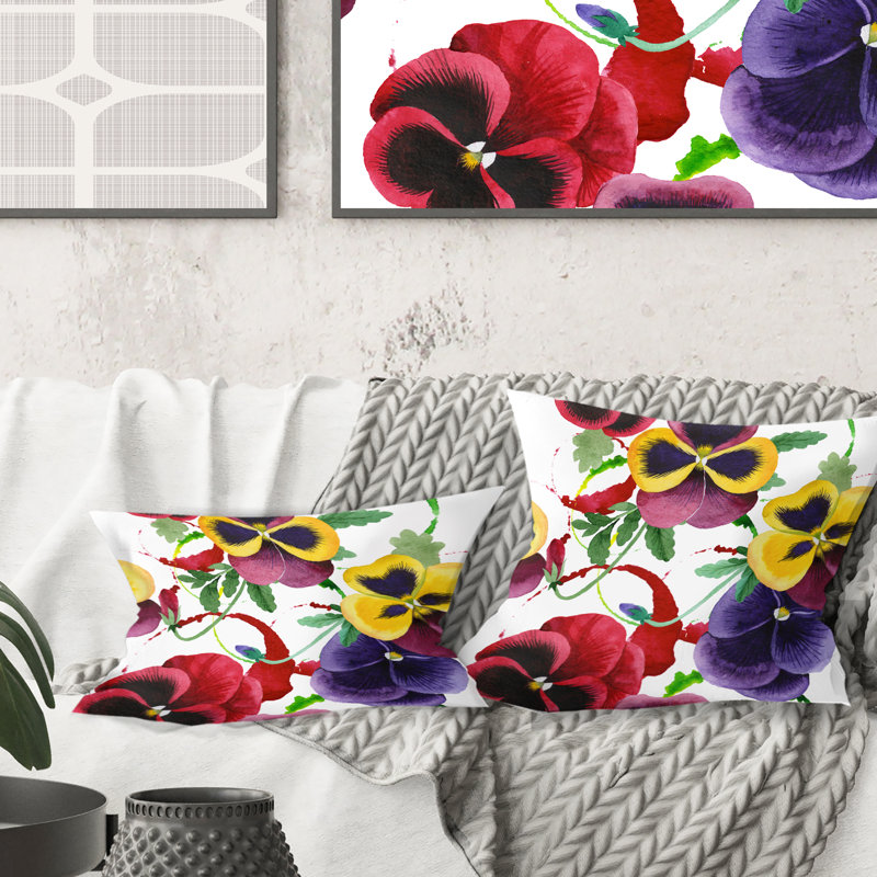 Coussin Floral, 18 po x 18 po