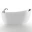 Baignoire tourbillon autoportante en acrylique avec robinet 59 po. X 29,5 po.