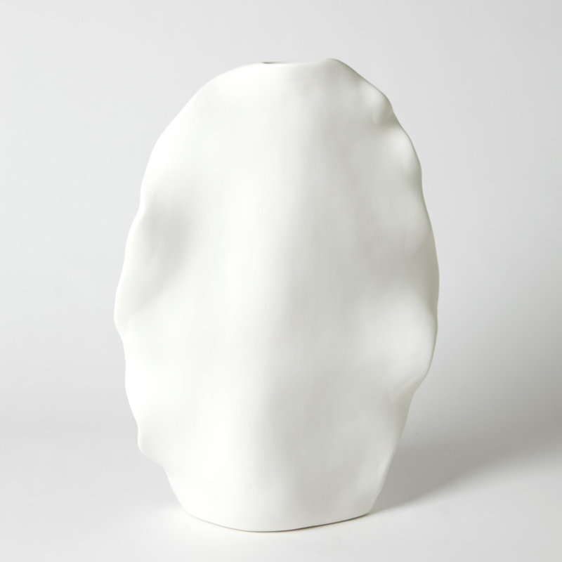 Kelp Vase-Matte White-Tall