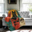 Funky Feline Extravaganza - couverture sherpa de qualité supérieure 1 pièce - reproduction d'art luxueuse-96939438