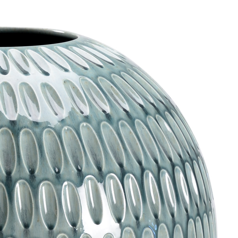 Vase de table en céramique 16,25 "Green