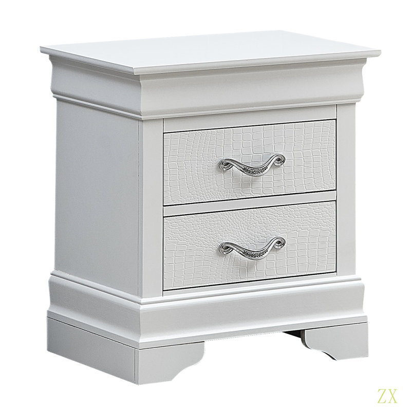 Table de chevet transitionnelle élégante, Grey
