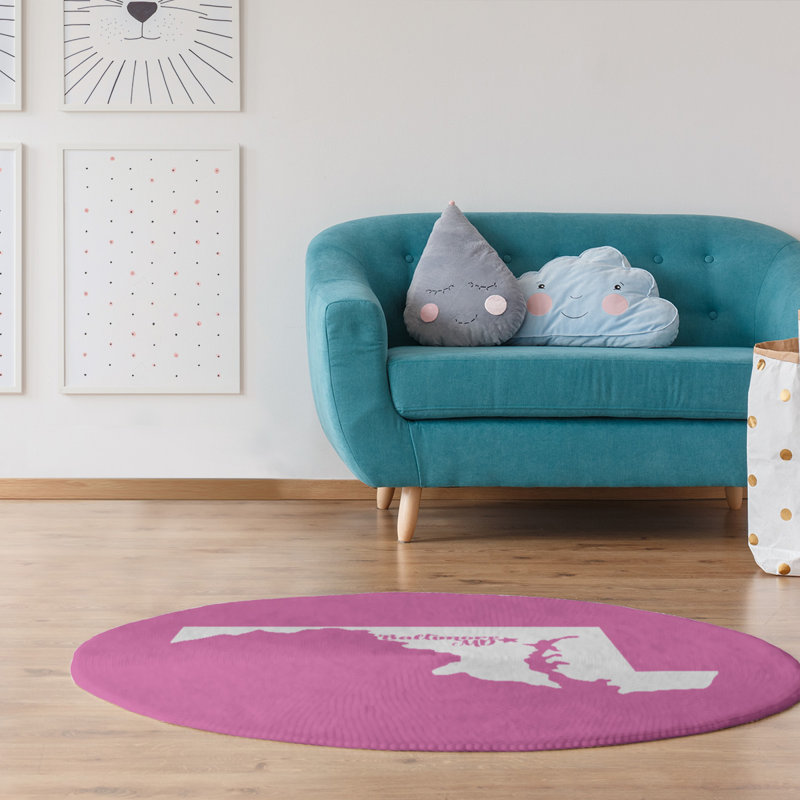 Chenille Indoor Rug, Round 5'