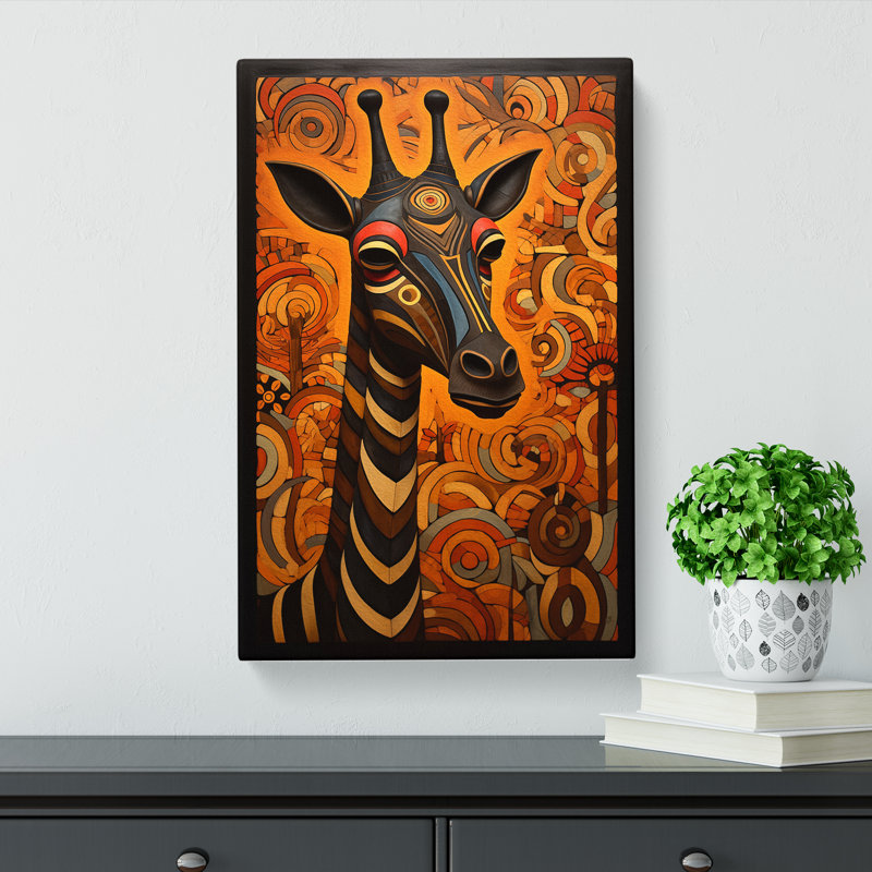 Giraffe Deco - Art Prints - Wrapped Canvas, 60cm H x 40cm W x 3cm D