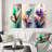 " Colorful Cally Lilies I " 3 Piece Art Color Photography Print-2049338202