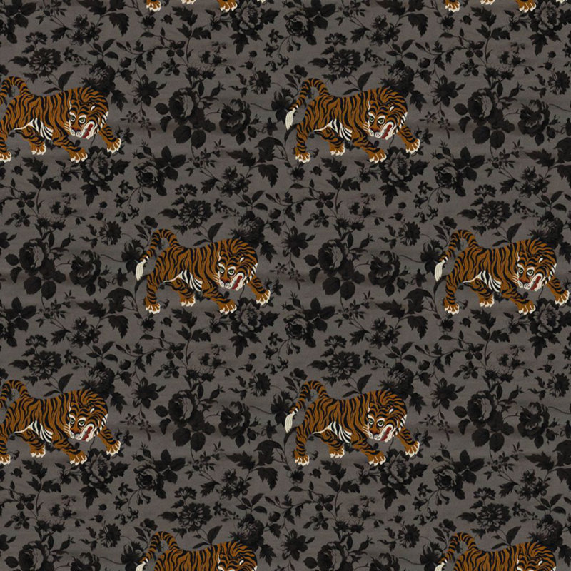 Floral Fabric, Charcoal