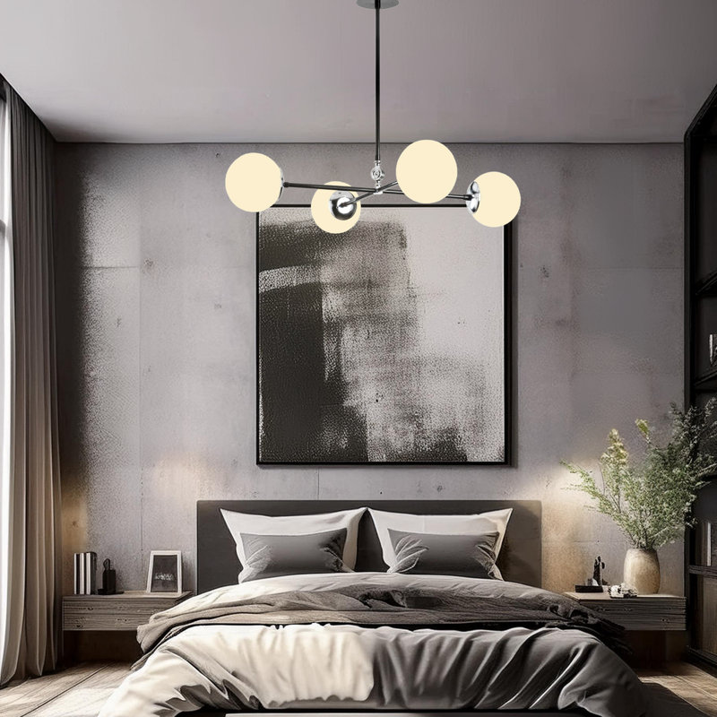 4 Lights Metal Body Chandelier