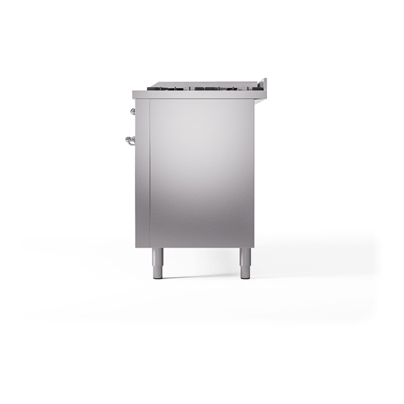 Cuisinière à double combustible ILVE Nostalgie II Series 60 po avec 9 brûleurs scellés et plaque de cuisson (gaz naturel, porte pleine)