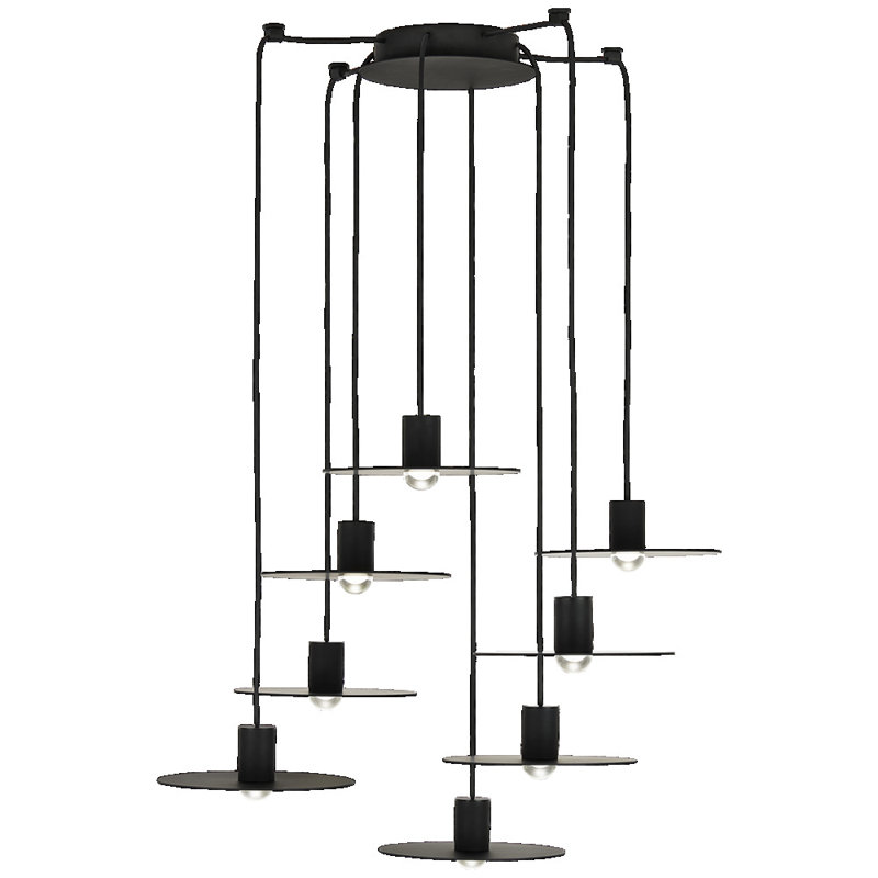 Eaves 8 - Light LED Pendant, Nightshade Black