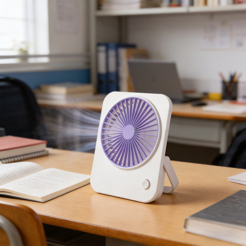 Mini-ventilateur de bureau à batterie kbndieu, Purple