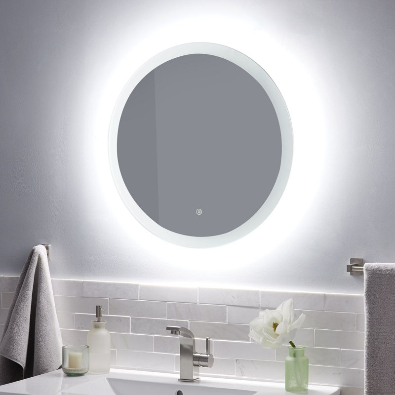Morse Lighted Bathroom Vanity Mirror with Tunable LED, 23" x 23"