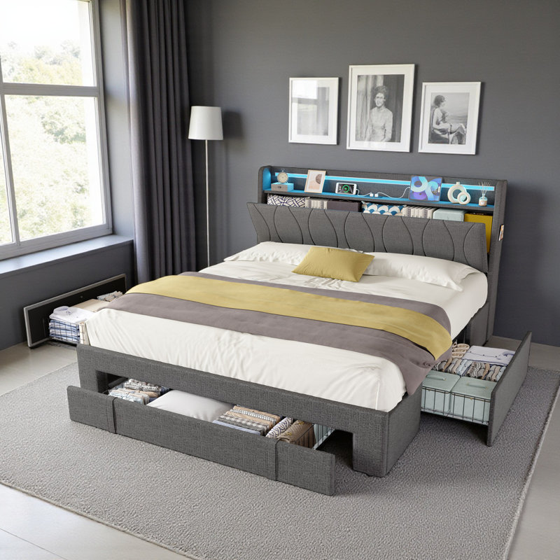 Upholstered Storage Bed