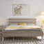 Lit plateforme avec tête de lit et pied de lit en bois Marquisha, avec rangement sous le lit-272310431-272310429