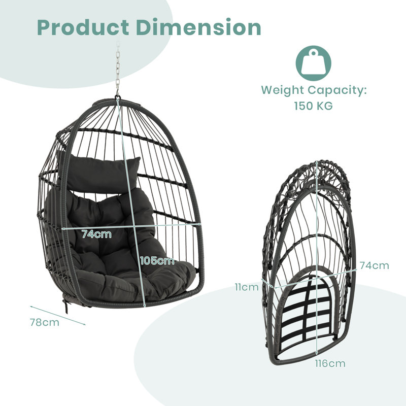Soumare Porch Swing with Cushion