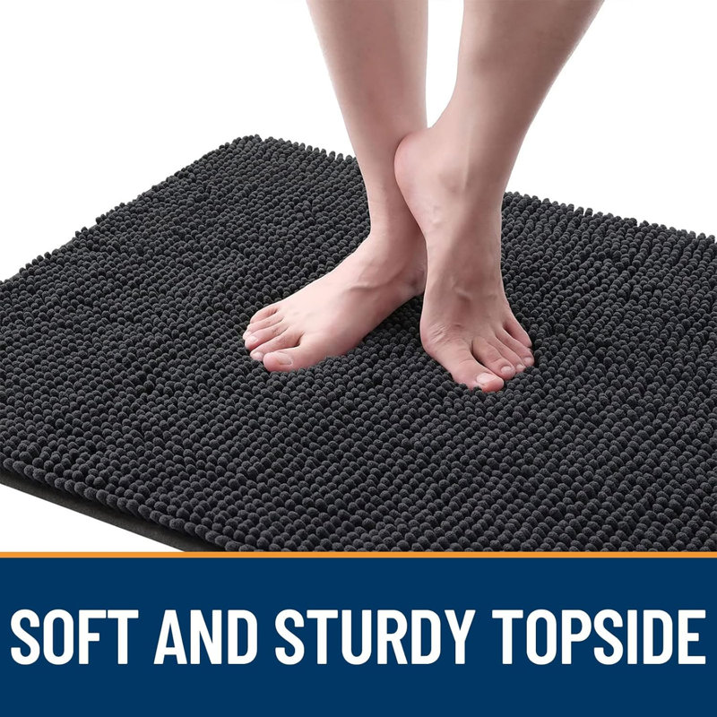 Tapis de porte absorbant antidérapant, Gris foncé, 48" x 30"