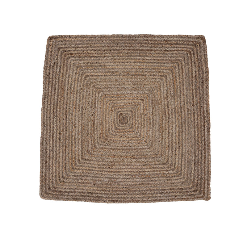 Nele Hand Braided Nature Jute Rug, Square 160cm