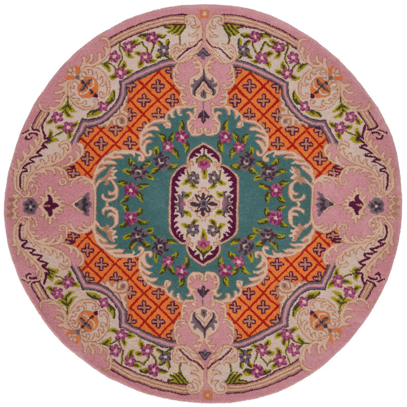Blokzijl Hand Tufted Wool Southwestern Rug, Round 9'