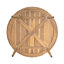 Table basse d'extérieur ronde en bois d'acacia, finition bois naturel