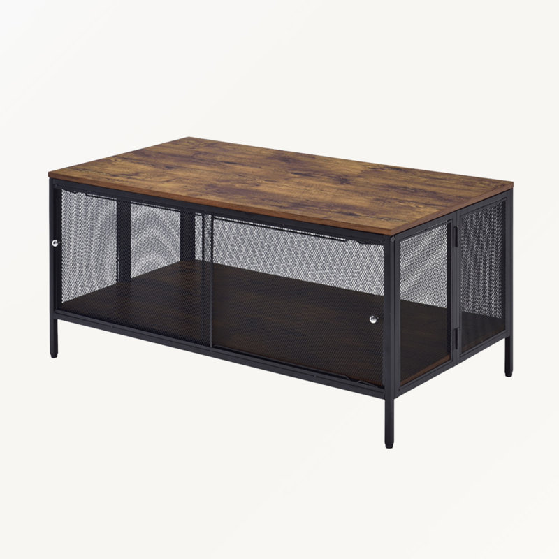 Table basse en chêne antique et noir Patchouli