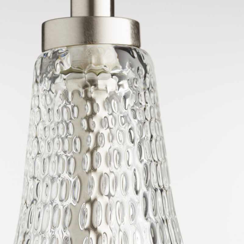 1 - Light Bell Pendant, Satin Nickel
