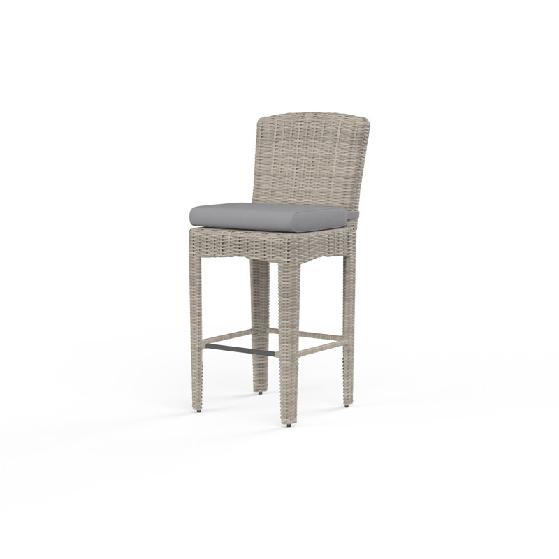 Manhattan Outdoor Bar Stool, Bar Stool (30" Seat Height), Echo Midnight Sunbrella®