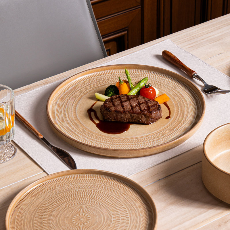 Alofmo Antique Vein 12 Piece Stoneware Dinnerware Set, Service For 4