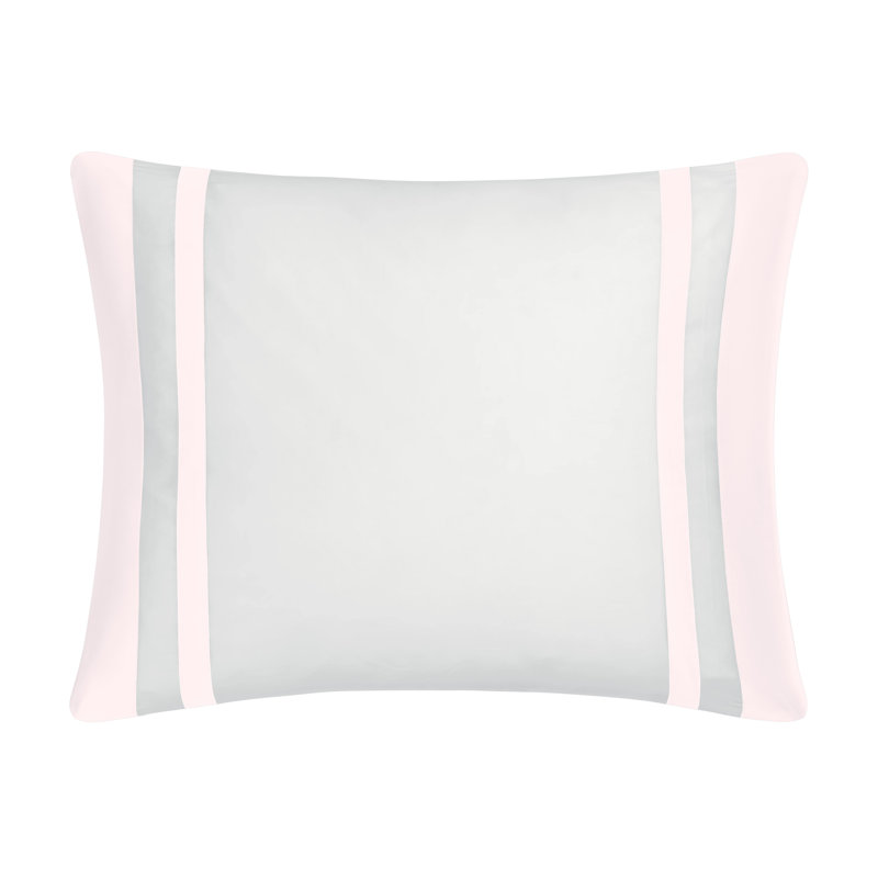 Savoy Sham, Euro, Oyster/Light Pink