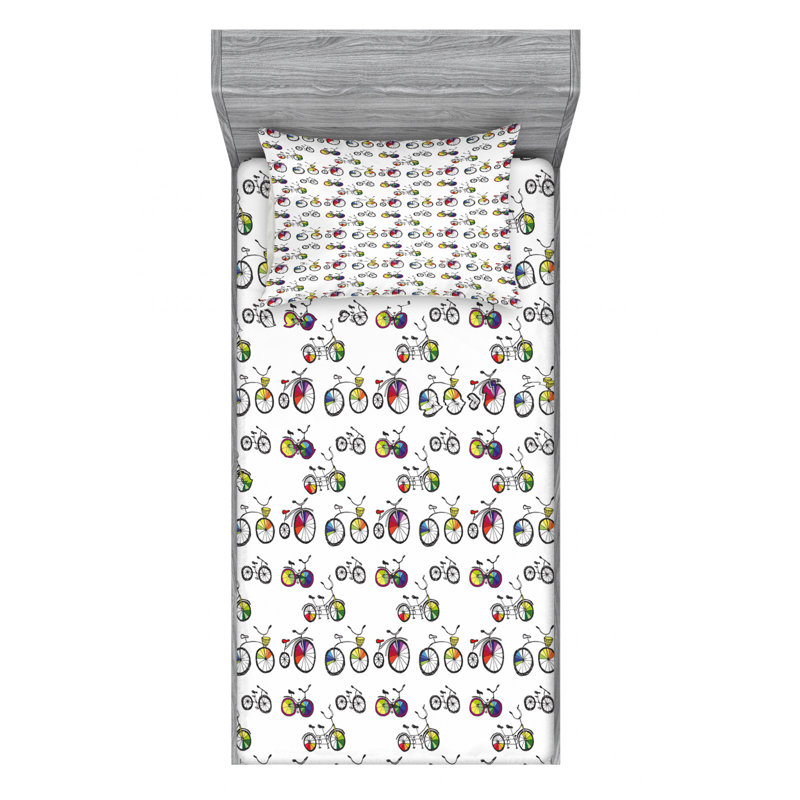 Microfiber Sheet Set, Twin Sheet Set + Fitted Sheet + 2 Pillowcases