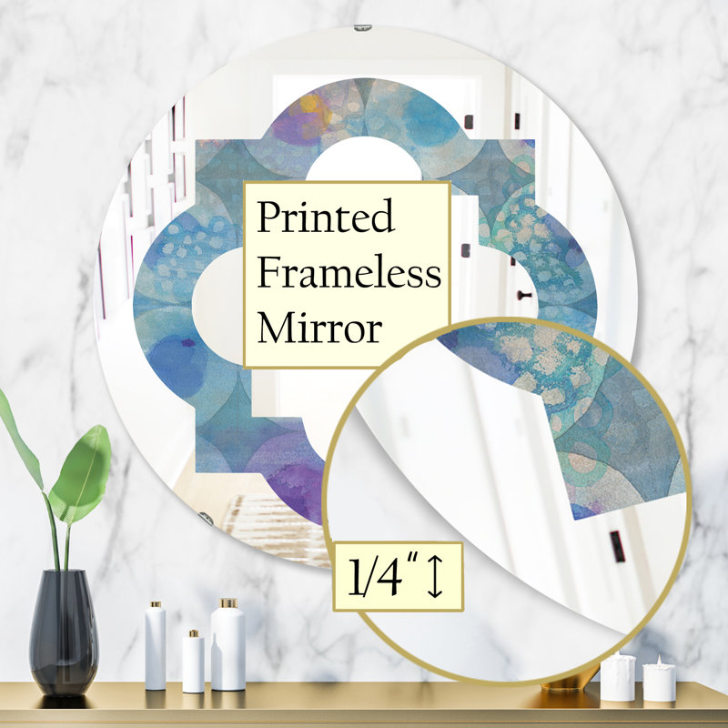 Miroir mural éclectique Quatrefoil, H 31,5 po x l po
