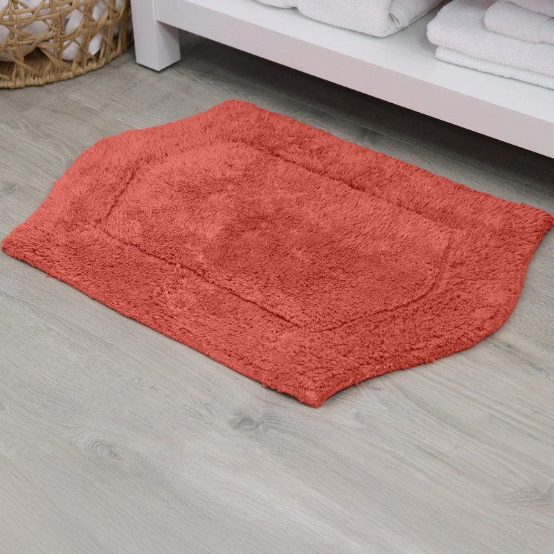 Tapis pour salle de bain Morissette, L 21 po x L 34 po, Corail