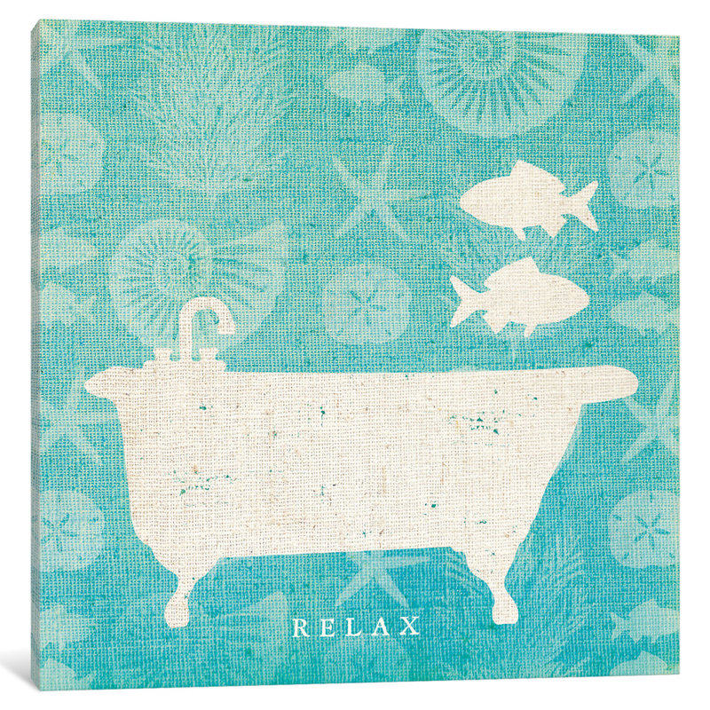 «Pacific Bath I», impression sur toile tendue, H 48 po x l 48 po x P 1,5 po, Toile tendue, Pas de tapis