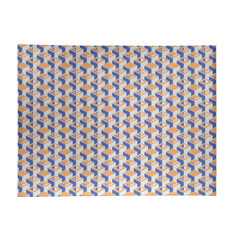 Tapis skyscrapers blue/orange area, Rectangle 8 pi x 10 pi
