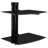 Mount-It! Black Tinted Tempered Glass Floating Two Shelves Wall Mounted Shelf with Bracket Stand