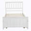 Lit plateforme simple avec lit gigogne, blanc-924208