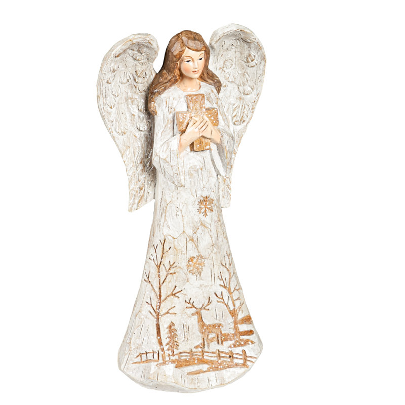 Straussview Ange avec statuaire en bois sculpté
