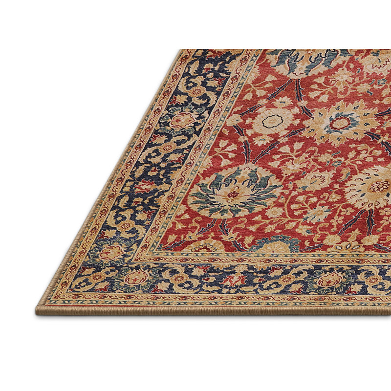 Tapis oriental bleu / rouge Haygazn, Rectangle 5 pi x 7 pi