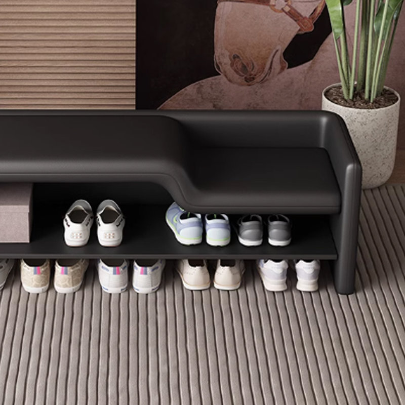 Tabouret d'entrée pour chaussures, Black